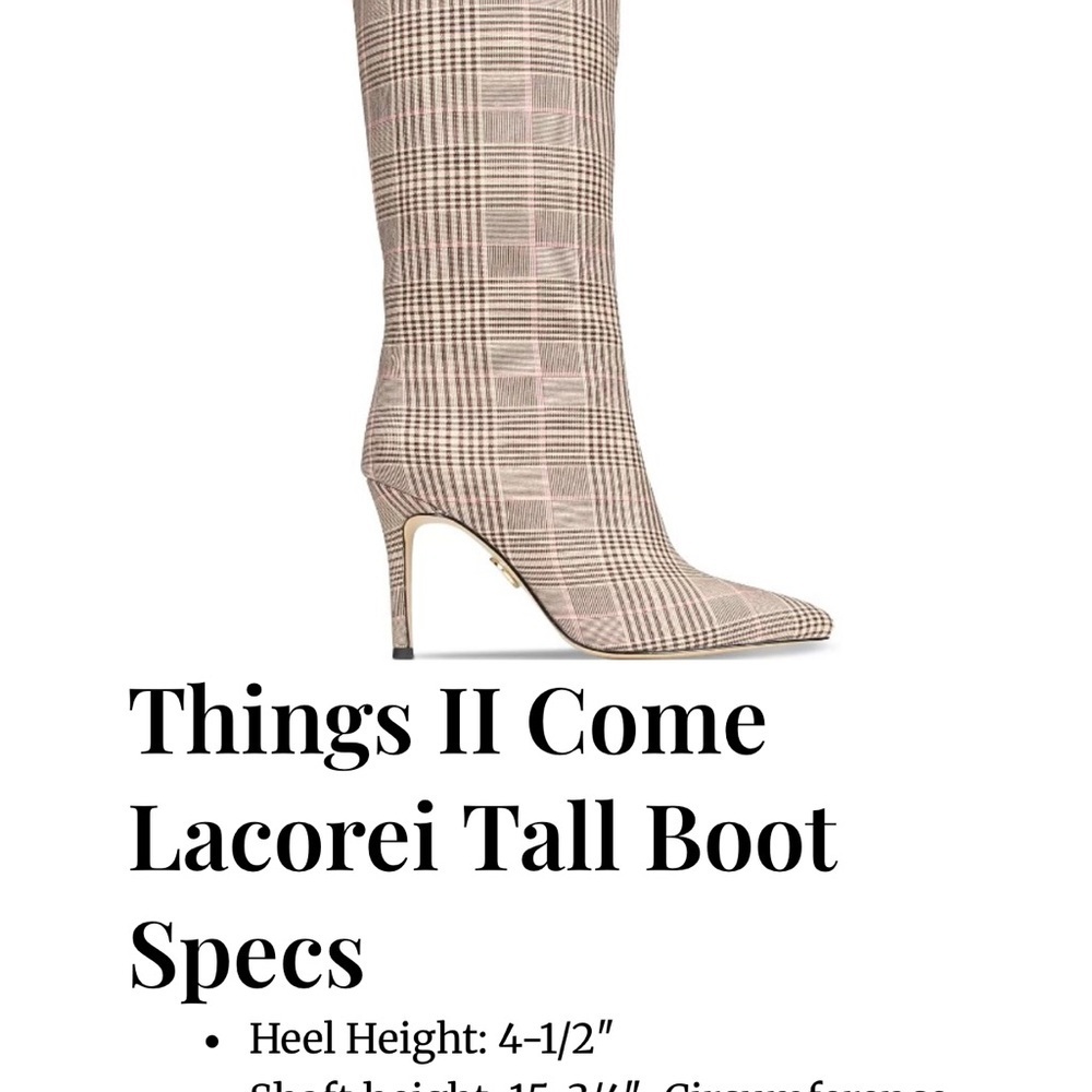 Things II Come Lacorei Plaid Knee-High Boots Featured on Runway - Picture 14 of 14